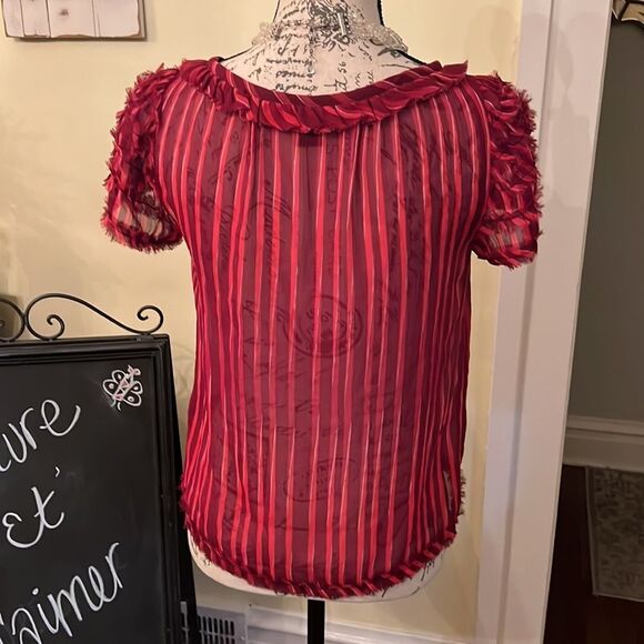 Marc Jacobs 💯 SILK Blouse Sz 2 sheer top - Picture 8 of 10